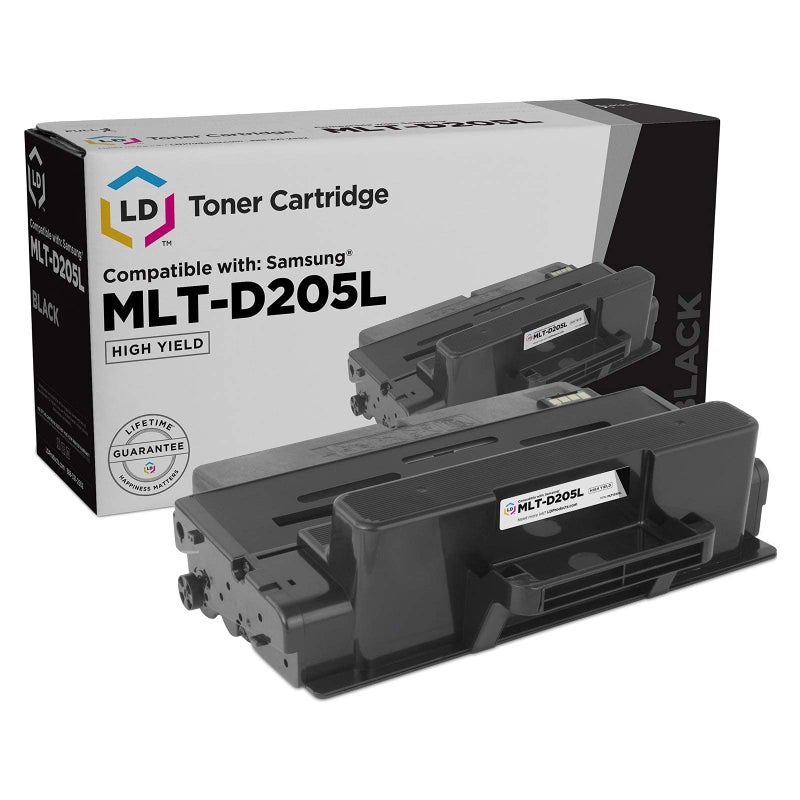 LD Compatible Toner Cartridge Replacement for Samsung MLT-D205L High Yield (Black) Compatible with Samsung ML and SCX ML-3312ND, ML-3312DW, ML-3712ND, SCX-4835FD, SCX-4835FR, SCX-5339FR and SCX-5739FW - Image 1